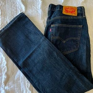 Mens Levi 527 dark wash jeans